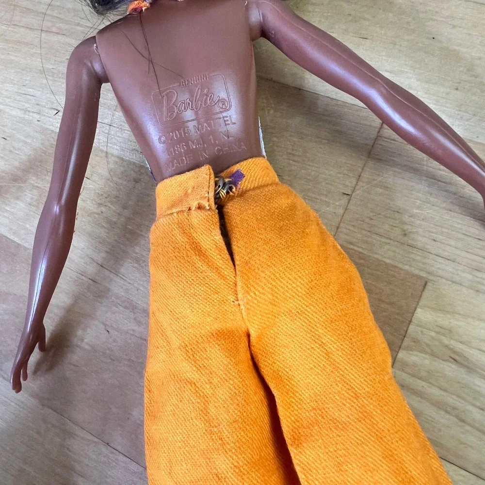 Vintage Barbie Best Buy #3208 Anytime Orange Outfit Jumpsuit Halter 70's